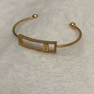 New Baublebar Gold Cuff Bracelet  “B” initial